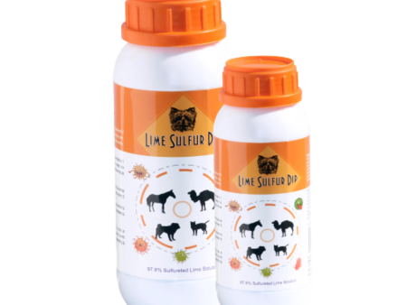 Lime Sulfur Dip - Pet and Veterinary Solution for Dermatitis, Mange, Ringworm and other Parasites Hot on Sale