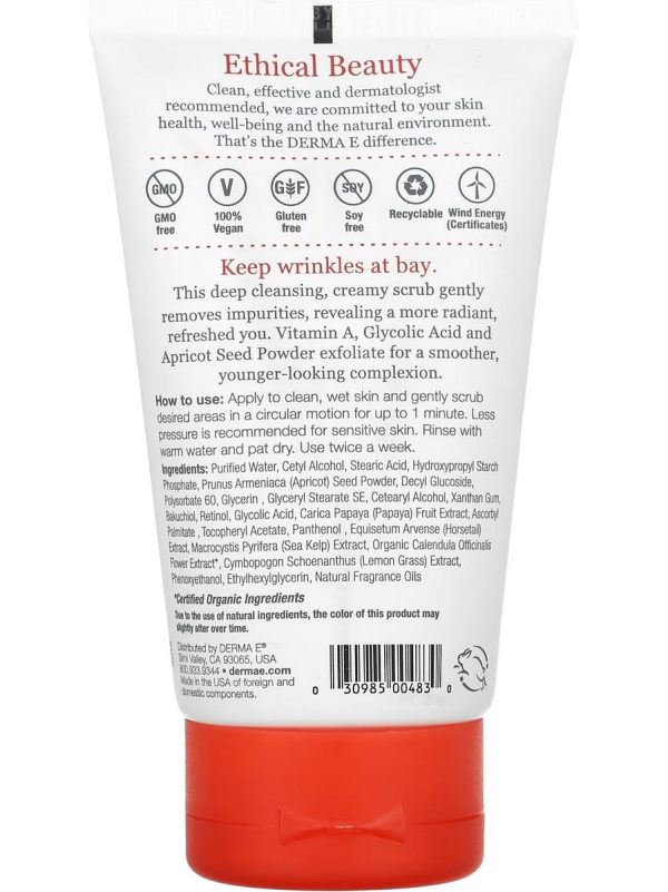 DERMA E, Anti-Wrinkle Scrub, 4 oz Cheap