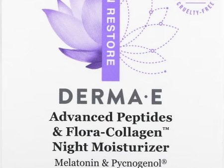 DERMA E, Advanced Peptides and Flora-Collagen Night Moisturizer, 2 oz Fashion