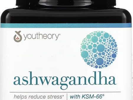 Youtheory, Ashwagandha, 60 Vegetarian Capsules Discount