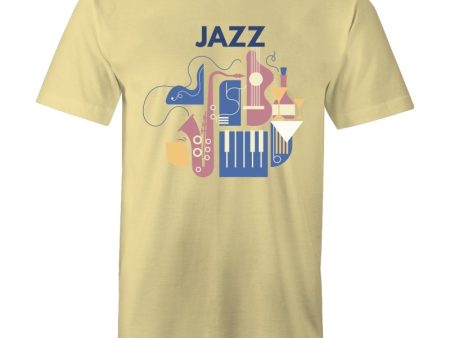 Men s Abstract Jazz Music T-shirt on Sale