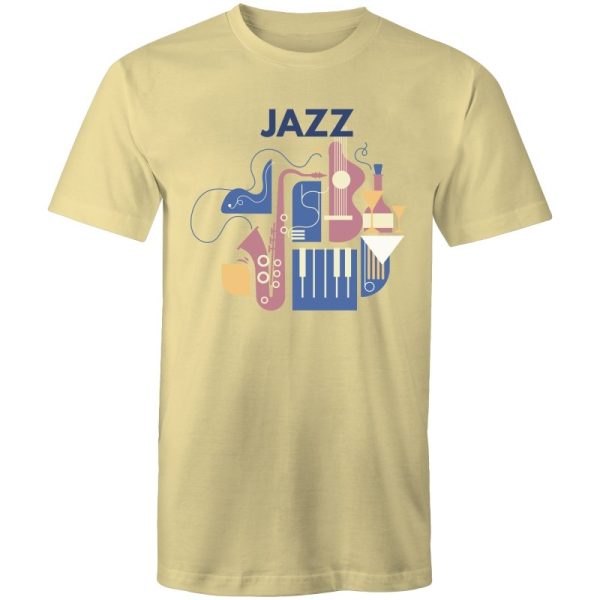 Men s Abstract Jazz Music T-shirt on Sale