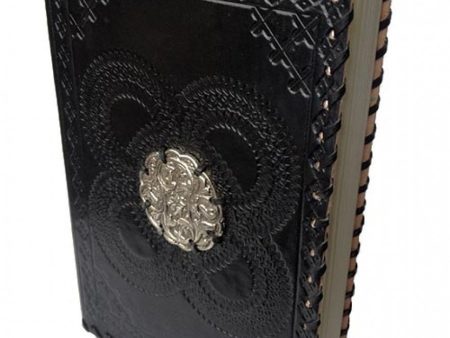 Leather Black Note Book - Medallion Fashion