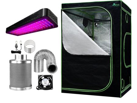 Hydroponic LED Grow Light Kit - 150X150X200cm + 4  Ventilation Online Sale