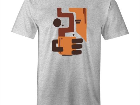 Men s Abstract Coffee T-shirt Discount