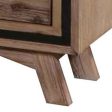 Bedside Table 2 drawer Night Stand with Solid Acacia Storage in Sliver Brush Colour Cheap