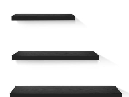 Black 3 Piece Floating Wall Shelves Online Hot Sale