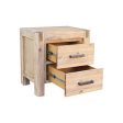 4 Pieces Bedroom Suite in Solid Wood Veneered Acacia Construction Timber Slat King Single Size Oak Colour Bed, Bedside Table & Tallboy Cheap