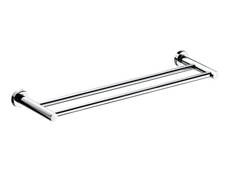 Double Classic Chrome Towel Bar Rail Bathroom Supply