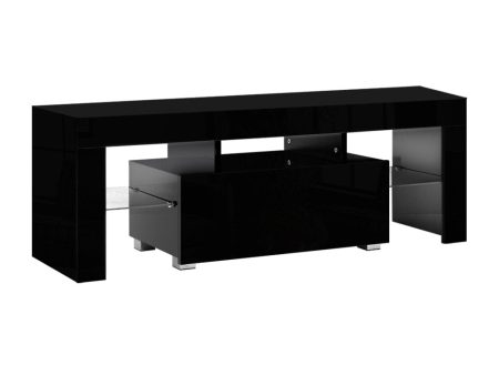 130cm Black TV Cabinet Entertainment Unit on Sale