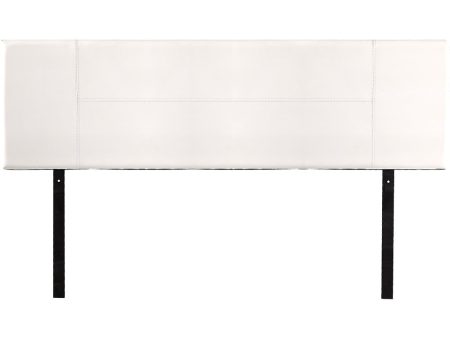 PU Leather King Bed Headboard Bedhead - White on Sale