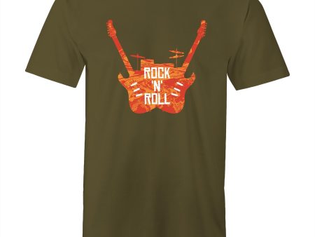 Men s Rock n Roll Guitar T-shirt For Discount