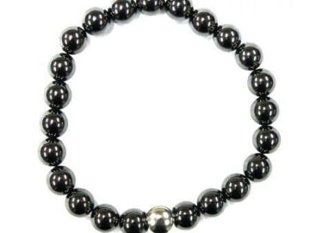 Hematite Crystal Bracelet With Stainless Steel Bead Online Sale