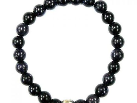 Goldstone Crystal Bracelet With Stainless Steel Bead Fashion