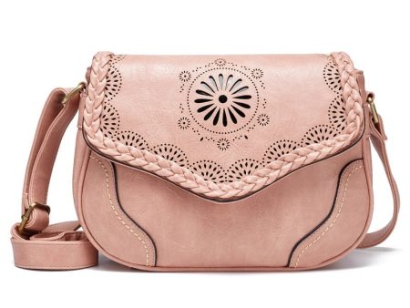 Beautiful Floral Designed Leather Hippie Shoulder Bag For Sale