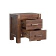 4 Pieces Bedroom Suite in Solid Wood Veneered Acacia Construction Timber Slat Double Size Chocolate Colour Bed, Bedside Table & Tallboy Online