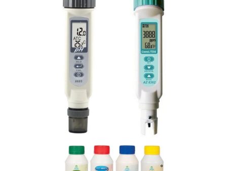 AZ Waterproof pH Pen + EC Pen Set + Hygen Probe Care Set Online