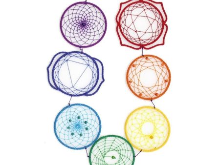 7 Hooped Chakra Dreamcatcher - 10cm x 90cm Fashion