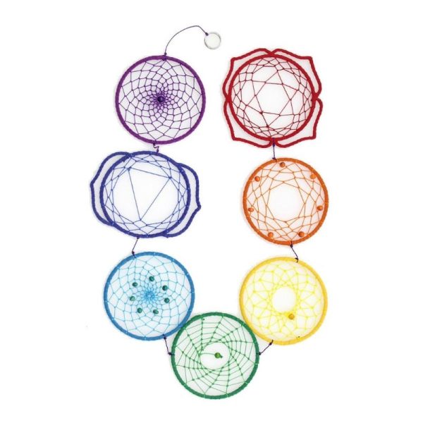 7 Hooped Chakra Dreamcatcher - 10cm x 90cm Fashion