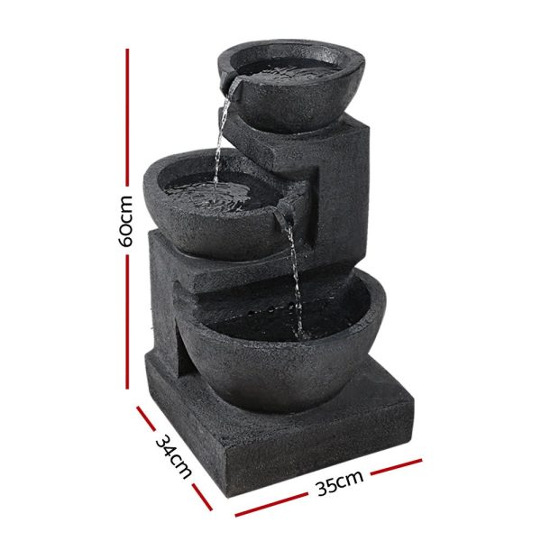 Garden Fountain with LED Light Feature Hot on Sale