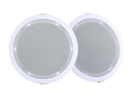 2 x 6  In Ceiling Speakers Home 80W Speaker Theatre Stereo Outdoor Multi Room Supply