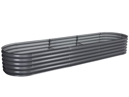 320X80X42CM Galvanised Raised Garden Bed Steel Instant Planter Online now