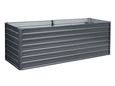 240X80X77CM Galvanised Raised Steel Instant Planter 2N1 Cheap