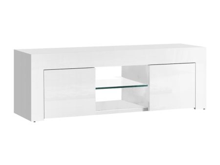 1.3m White High Gloss TV Stand   Entertainment Unit For Cheap