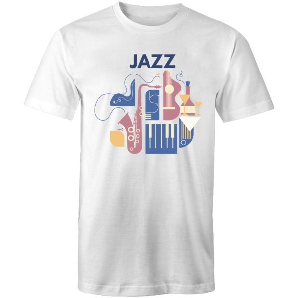 Men s Abstract Jazz Music T-shirt on Sale