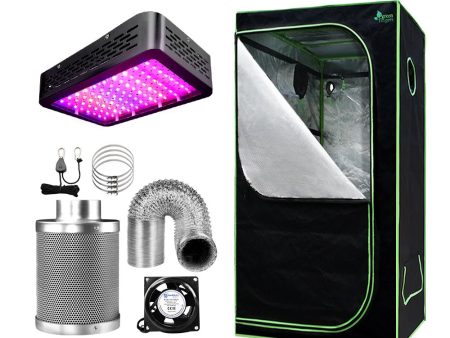 Hydroponic LED Grow Light Kit - 80X80X160cm + 4  Ventilation Cheap