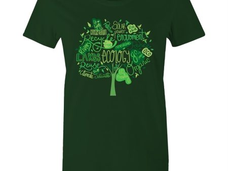 Women s Earth Day Tree T-shirt For Cheap