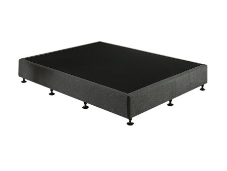 Palermo Queen Ensemble Bed Base Platinum Graphite Linen Fabric Online now