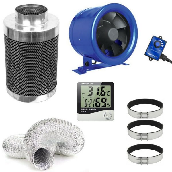 Hyper-Fan + Phresh Carbon Filter Ventilation Kit - 8 Inch For Sale