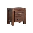 4 Pieces Bedroom Suite in Solid Wood Veneered Acacia Construction Timber Slat Queen Size Chocolate Colour Bed, Bedside Table & Dresser on Sale