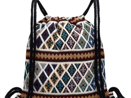 Cute Aztec Hippie Styled Draw String Bags - Various Designs Discount