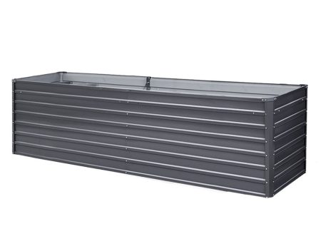 320 x 80 x 77cm Galvanized Steel Raised Planter on Sale