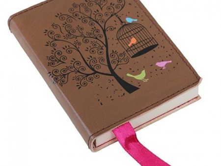 Ladies Leather Notebook Journal - Bird Cage For Cheap