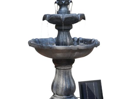 3 Level Outdoor Water Fountain With Solar Powered Pump Supply