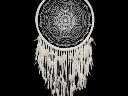 Large White Crochet Dream Catcher Fashion