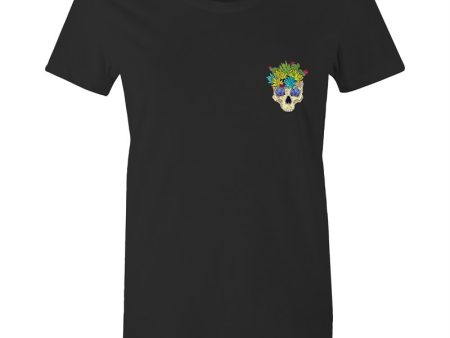 Women s Cactus Skull Pocket T-shirt Hot on Sale