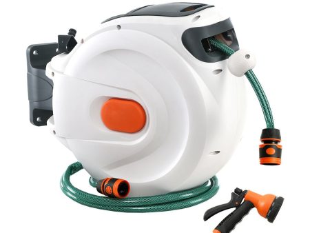 Greenfingers Retractable Hose Reel 20M Garden Water Spray Gun Auto Rewind Discount