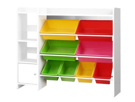 8 Bin Kids Toy Box Storage Organiser Fashion