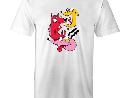 Men s Crazy Dogs Cartoon T-shirt For Sale