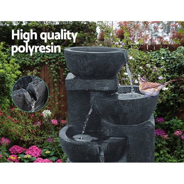 Blue Garden Fountain With Solar Powered Pump For Cheap