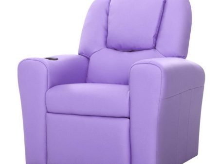 Purple Leather Kids Recliner Chair   Armchair Supply