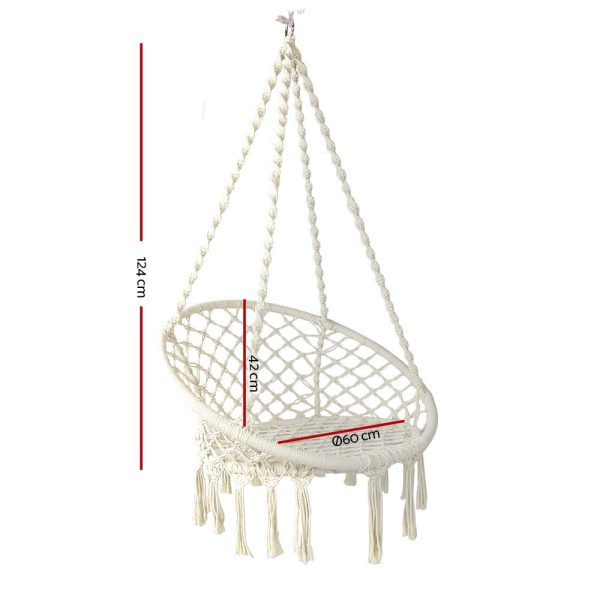 Hippie Styled Cream Hammock Swing Chair Online now