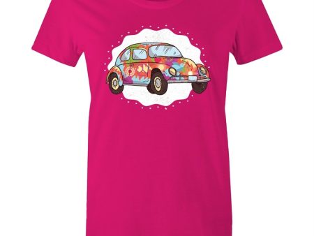 Women s Hippie Car T-shirt on Sale