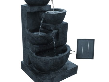 Blue Garden Fountain With Solar Powered Pump For Cheap