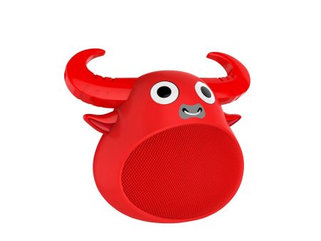 Fitsmart Bluetooth Animal Face Speaker Portable Wireless Stereo Sound - Red Discount