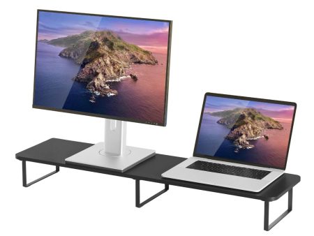 activiva Black Dual Monitor Riser on Sale